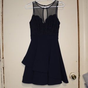 Homecoming dress dark navy blue